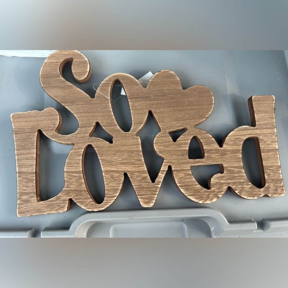 Love Wall Decor in Gold Finish